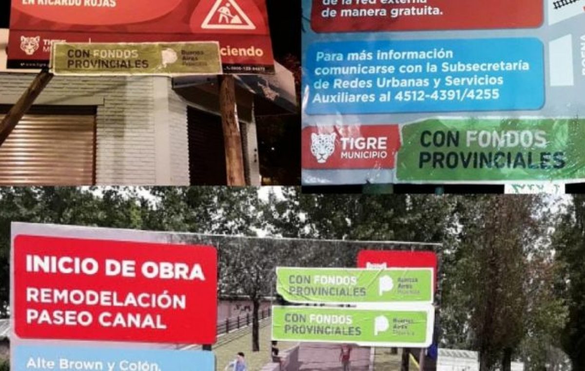 Guerra de carteles en Tigre: el massismo acusa a Vidal de querer “apropiarse” de obras municipales