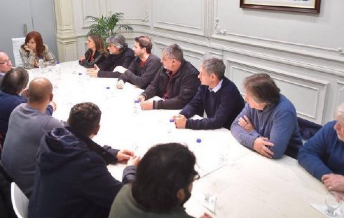 Cristina Kirchner se reunió con sindicalistas de la Corriente Federal