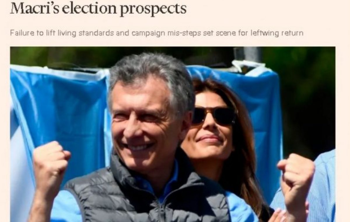El Financial Times demoledor: “Macri es un hombre muy rico que no está en contacto con los problemas de la gente”