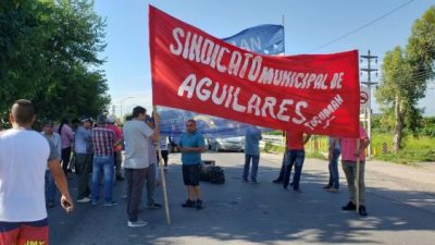 Sur tucumano: Trabajadores municipales cortan la ruta nacional 38