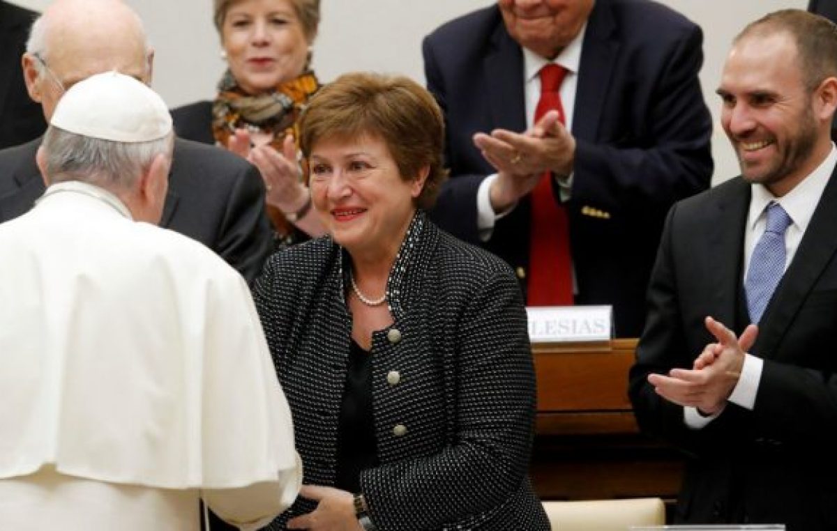 Definición del Papa frente a Georgieva: «No se puede pretender que las deudas sean pagadas con sacrificios insoportables»