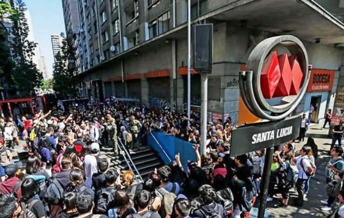 Los estudiantes chilenos coparon el subte