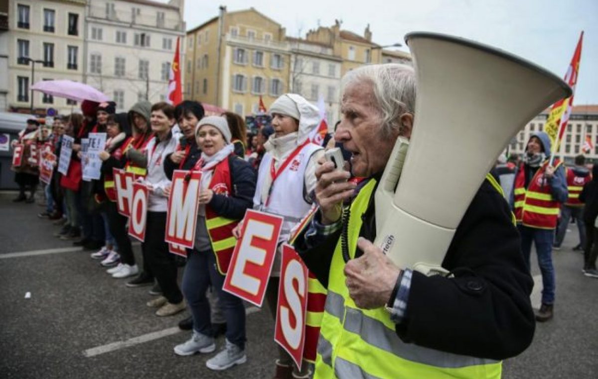 Manifestaciones en Francia contra la reforma jubilatoria de Macron