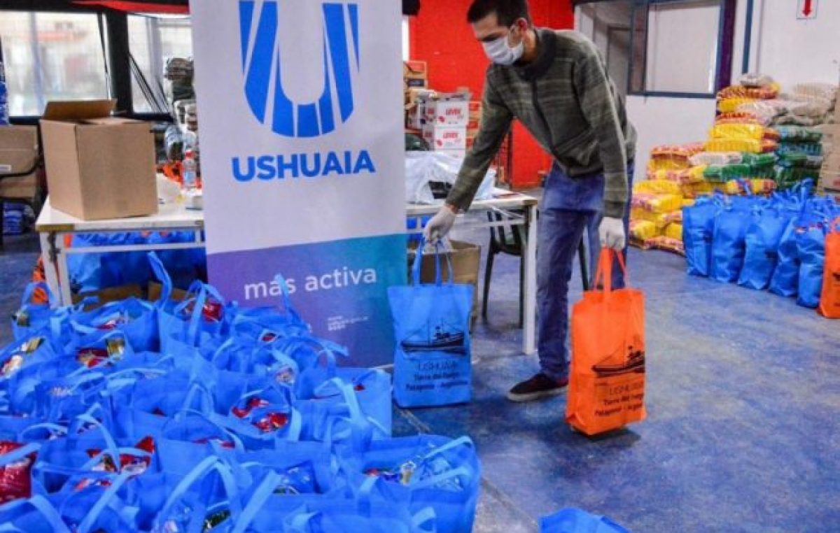 El área social del Municipio de Ushuaia lleva entregados más de 4.500 módulos alimentarios