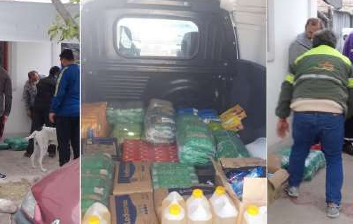 Actitud solidaria: recolectores de residuos de Guaymallén donaron alimentos a un comedor