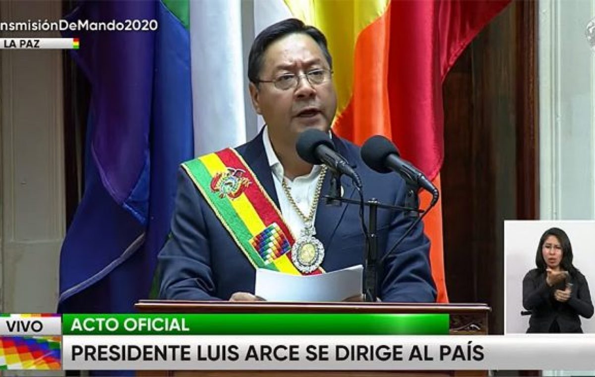 Arce asumió como presidente de Bolivia con un discurso conciliador