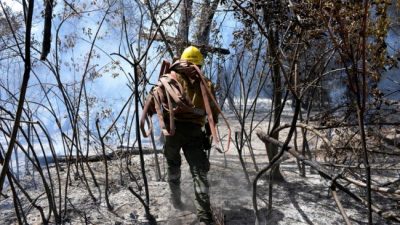 Incendio fuera de control en El Bolsón: los pobladores temen por sus casas
