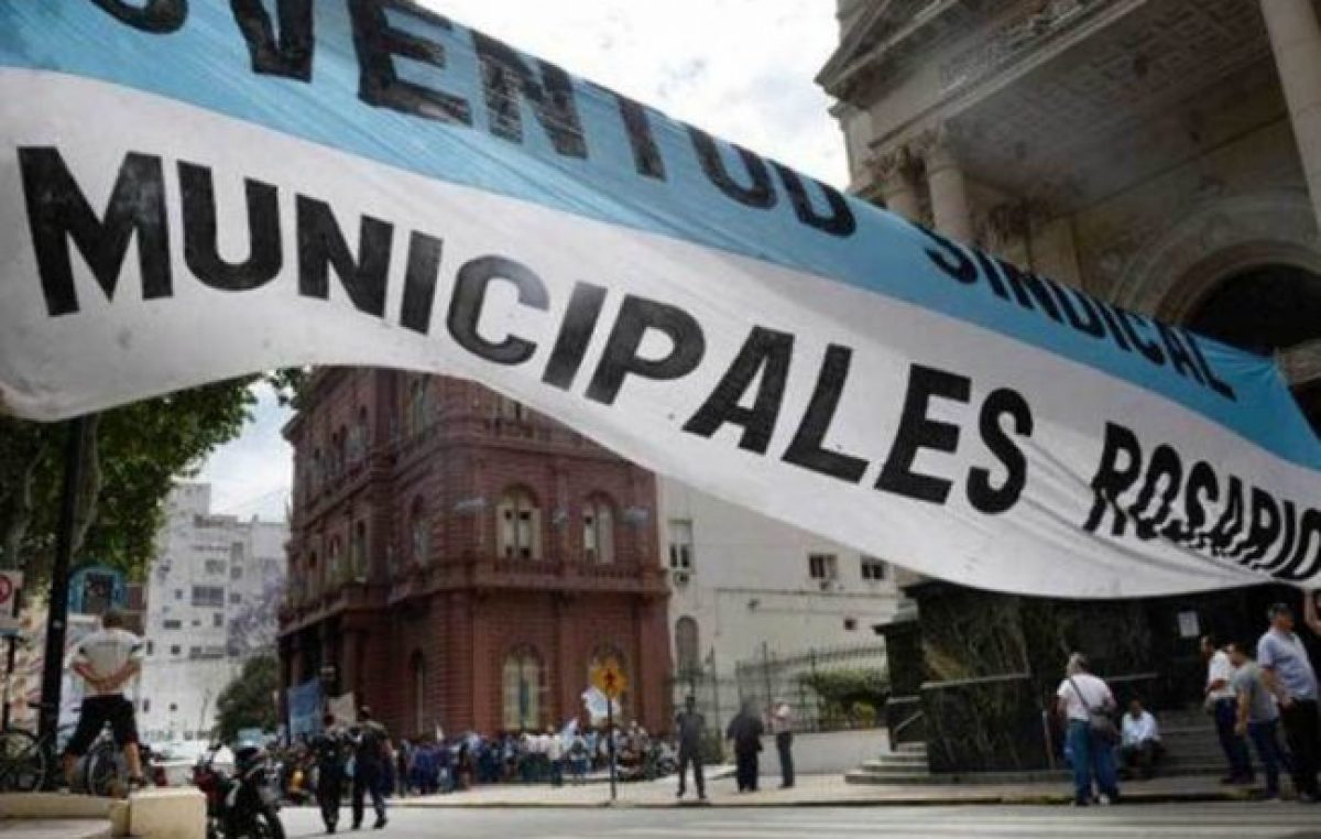 Rosario: La primera jornada del paro de municipales tuvo muy alto acatamiento