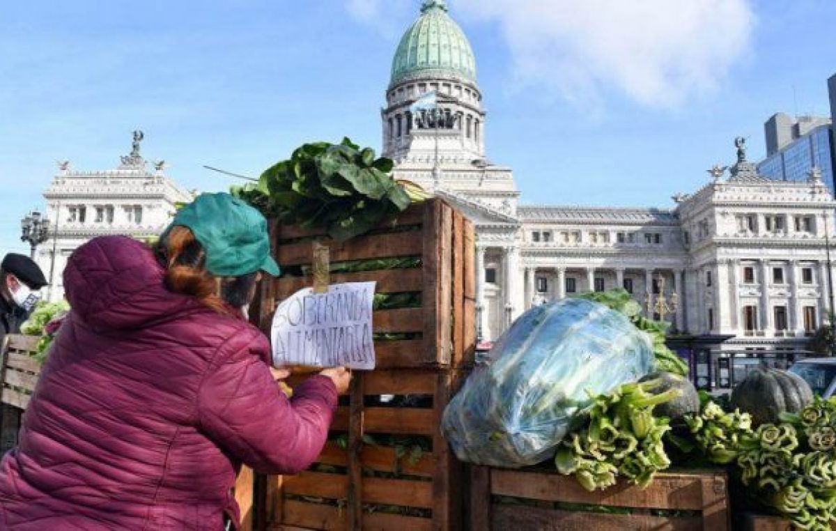 «Alimentazo» en el Congreso: se donaron 10 mil kilos de verduras