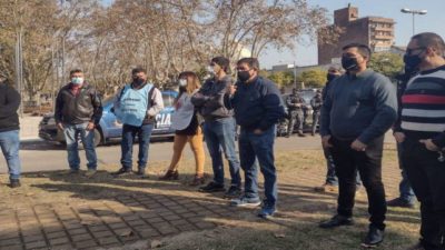 Casilda: los municipales se movilizaron para reclamar ser vacunados contra el Covid-19