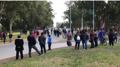 Protesta de Trabajadores Municipales de Pinamar por sueldos adeudados