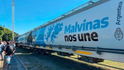 “Malvinas nos une”: nuevo diseño para los vagones argentinos