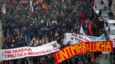 Huelga en el sector metalúrgico uruguayo en protesta por un cierre en la industria