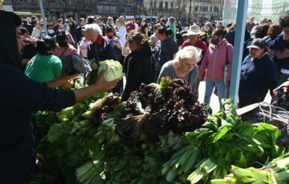 Tras un «‘verdurazo» frente al Congreso, organizaciones presentaron proyectos contra el hambre