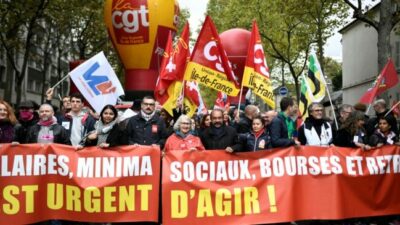 Marchas y paros en Francia contra la reforma jubilatoria y la inflación