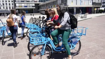 Rosario lanzó el nuevo sistema de bicis para el traslado de paquetería en el centro