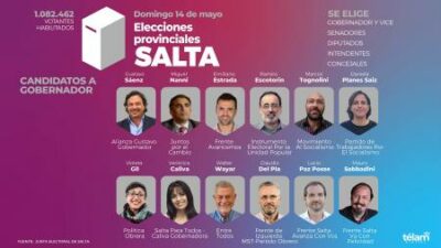 Salta elegirá el próximo domingo gobernador, legisladores e intendentes