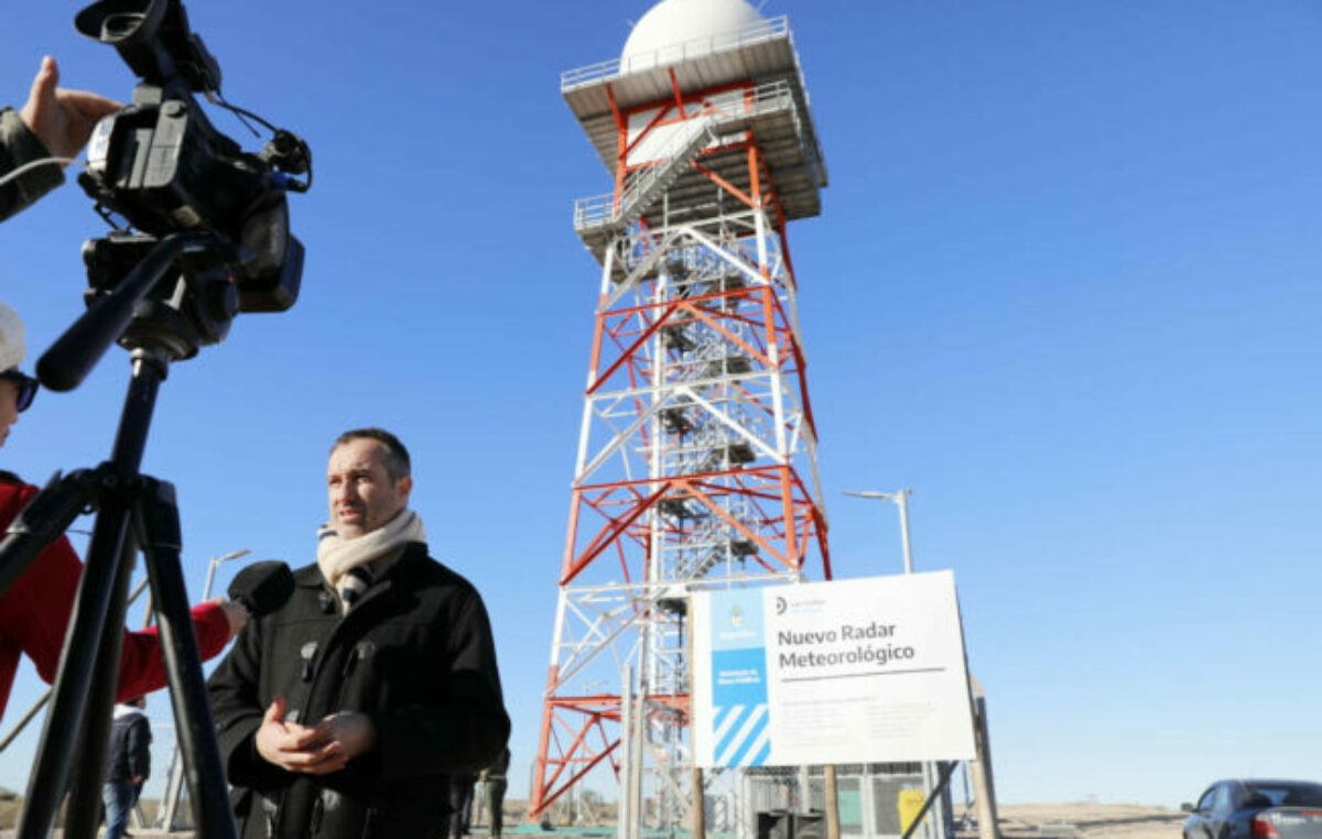 Inauguraron en Las Grutas el primer radar meteorológico construido en INVAP