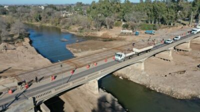 Avanza la obra del nuevo puente que unirá Villa María y Villa Nueva