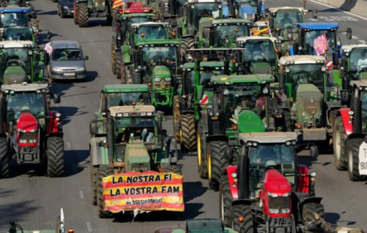 Los agricultores españoles se movilizaron por tercer día consecutivo