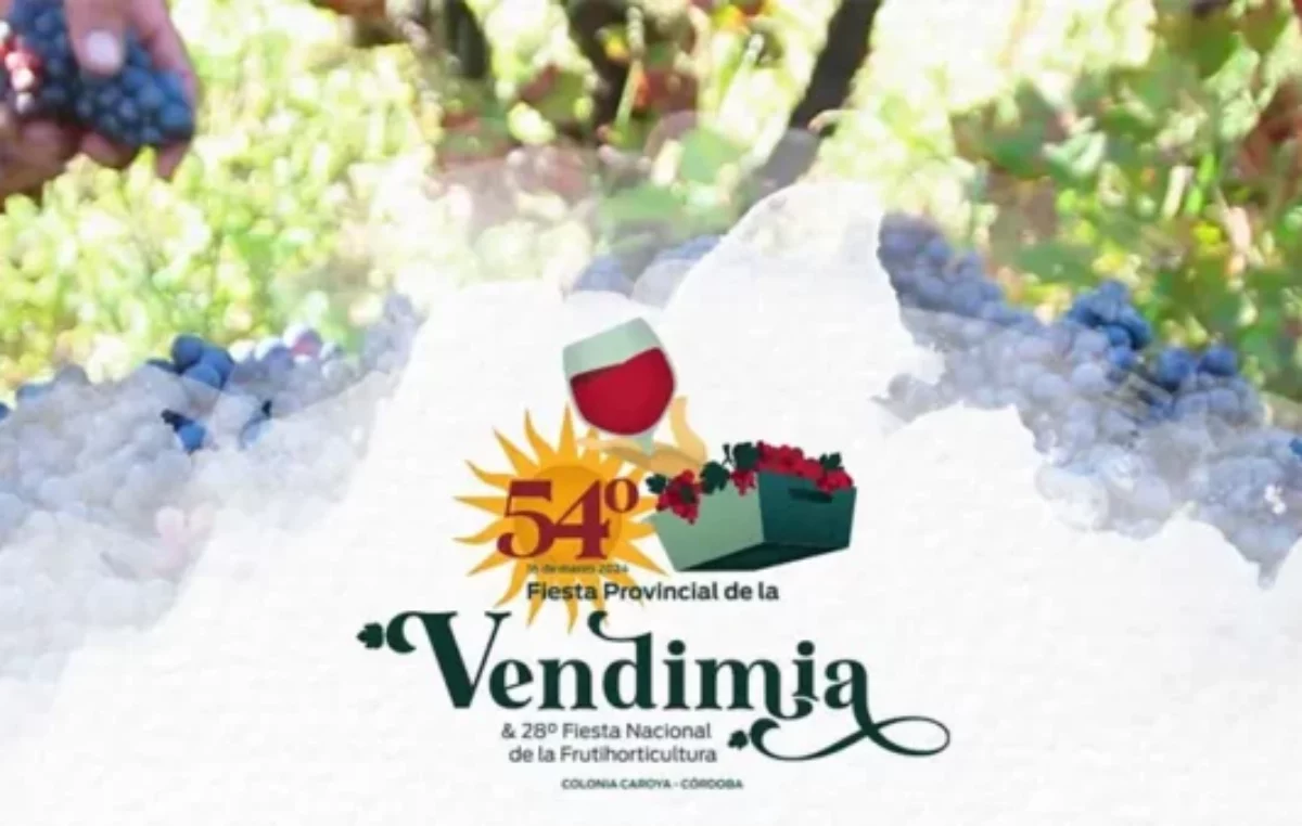 Colonia Caroya: 15 y 16 de marzo celebrará la Fiesta de la Vendimia y la Fiesta Nacional de la Frutihorticultura.