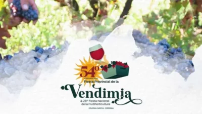 Colonia Caroya: 15 y 16 de marzo celebrará la Fiesta de la Vendimia y la Fiesta Nacional de la Frutihorticultura.