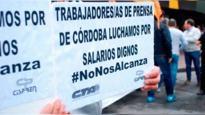 Jornada de paro y protesta de los trabajadores de prensa de Córdoba: “El Doce, La Voz y Cadena 3 lideran la paritaria y han ofrecido 0% de mejora salarial”