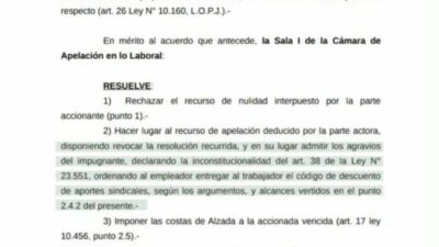 Santa Fe: UTRAM festejó el histórico fallo de la Justicia