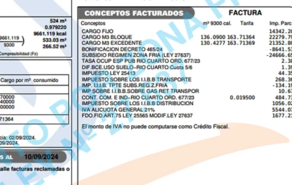 En Río Cuarto, el 27% de las boletas de luz y gas son tasas e impuestos