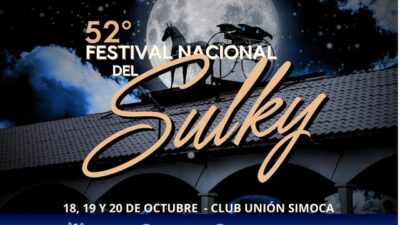 Simoca celebra su 52° Festival Nacional del Sulky (tradición, cultura y música en un evento único)