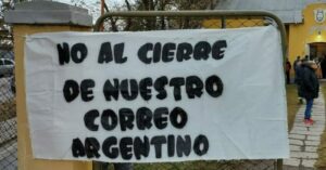 Cerró el Correo Argentino en otro pueblo del Alto Valle: «Bronca, dolor y tristeza»