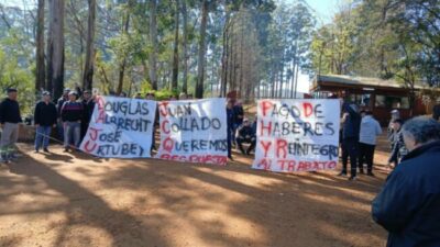 Gobernador Virasoro, Corrientes: Persiste el acampe de los trabajadores de Forestadora Tapebicuá por falta de acuerdo