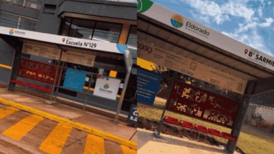 Eldorado renueva sus refugios peatonales y mejora la infraestructura urbana